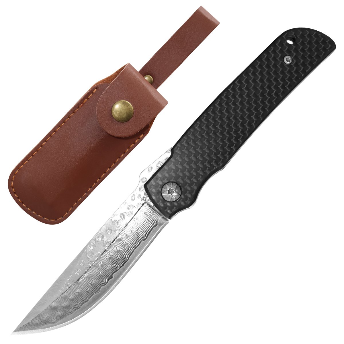 格子纹手柄刀-白1